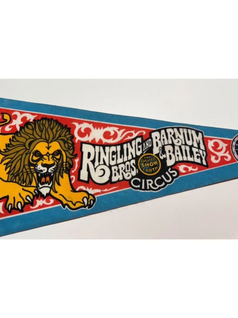 Vintage Ringling Brothers and Barnum and Bailey circus pennant